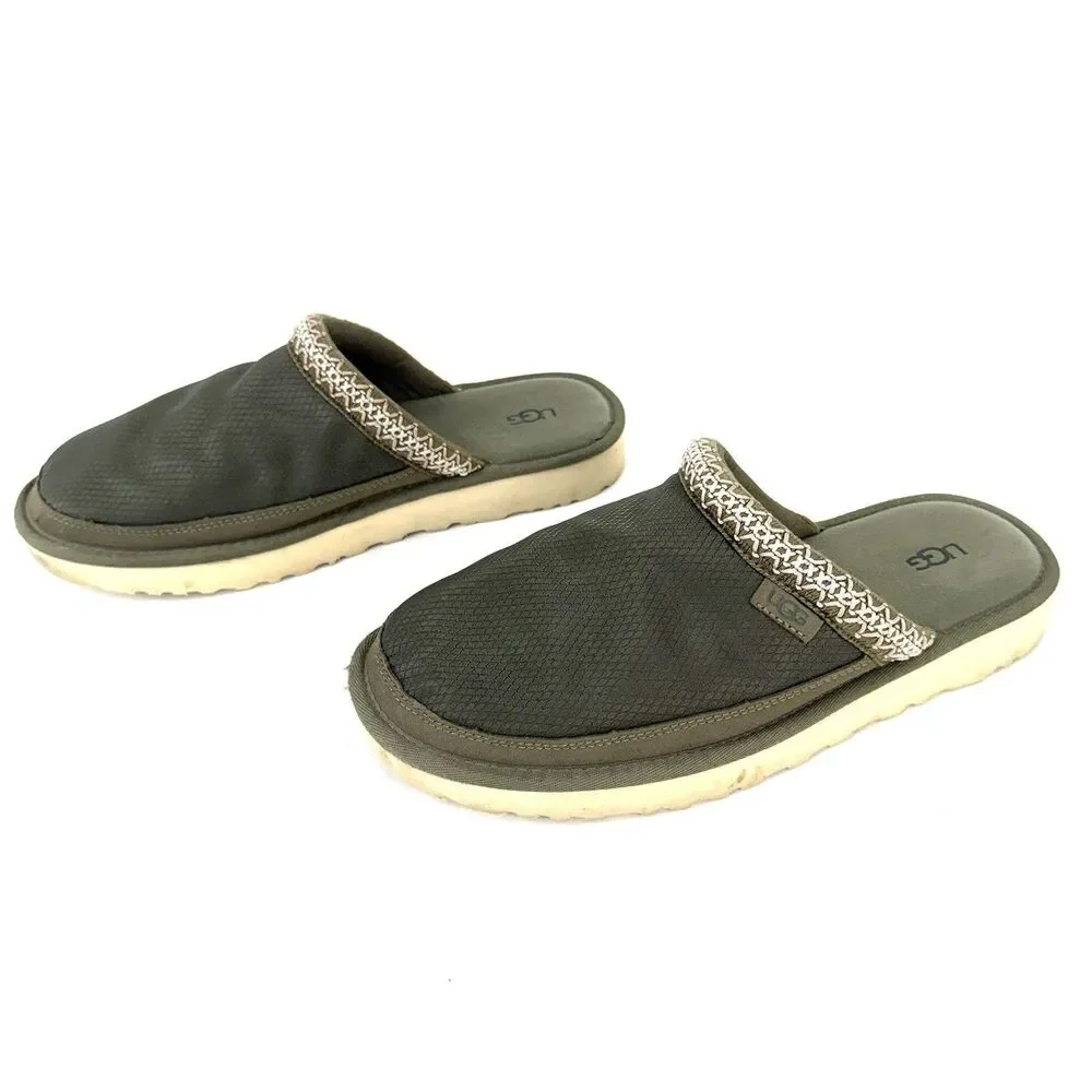 UGG Men's Tasman Slip-on Slides Uld Mono Slipper MLT Green US Size 10